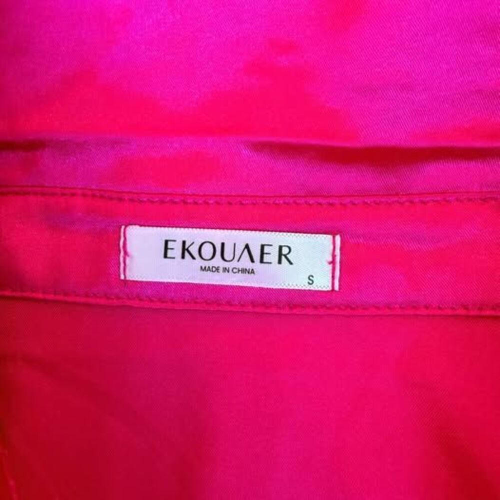 Barbiecore Satin Pajama Set Hot Pink Y2K Coquette Lounge Small - Picture 6 of 8